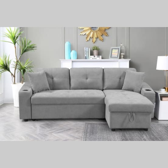 Convertible Sectional Sofa With Armrest Storage view 8