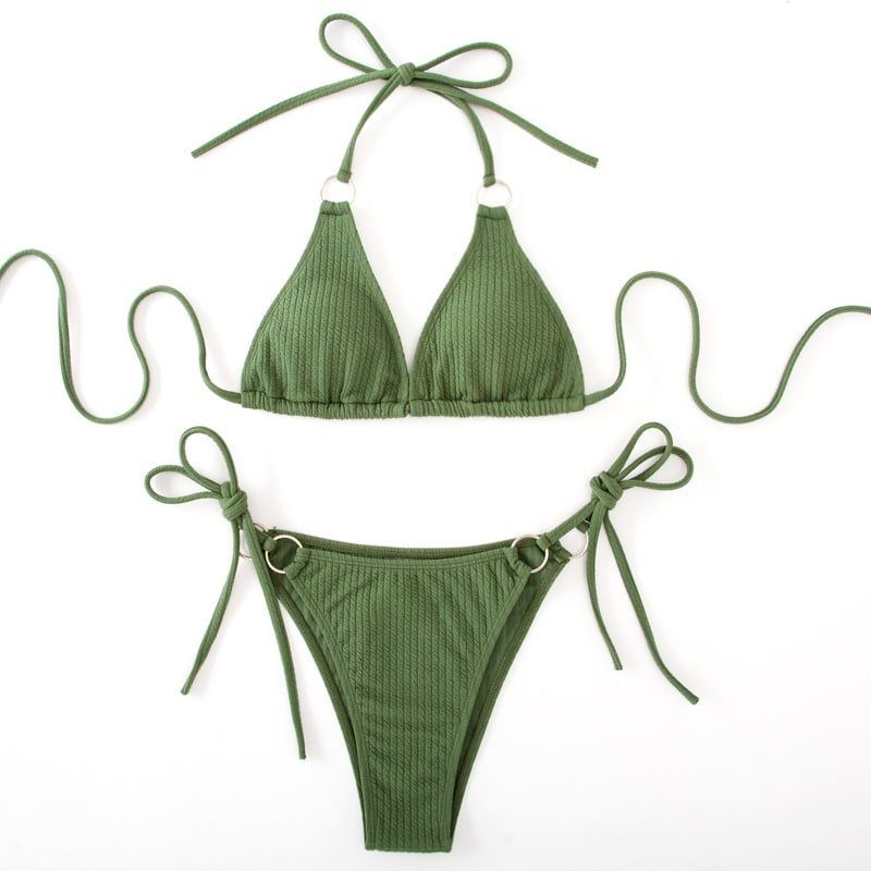 Sexy Bikini Set Summer Side Tie Thong Bandage Style Swimsuit Womens Clothing view 11