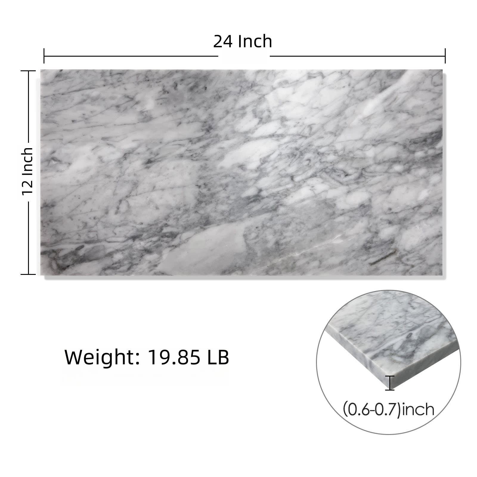 12X24 Inch Carrara Marble, Gray Marble, Natural Marble, For Wall And Floor, Polished Marble Tile view 12