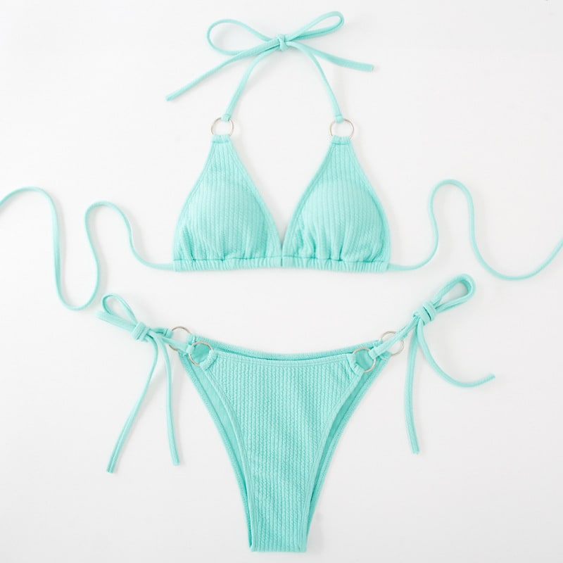 Sexy Bikini Set Summer Side Tie Thong Bandage Style Swimsuit Womens Clothing view 6
