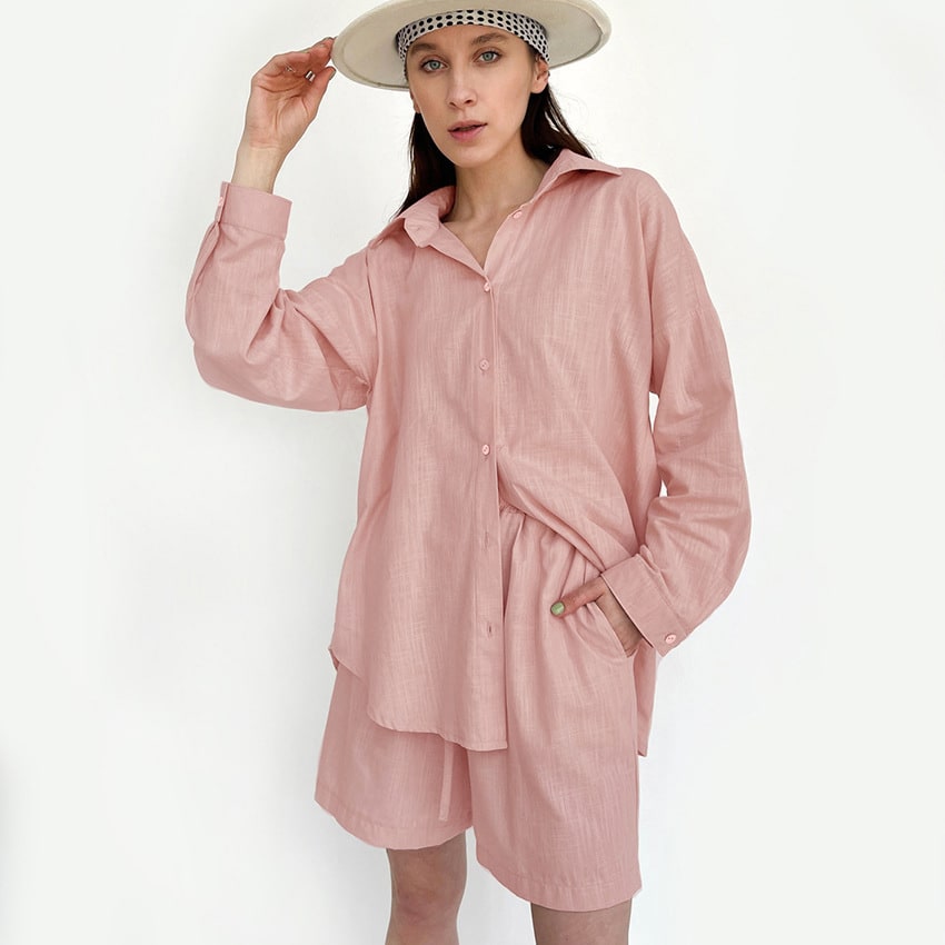 Early Autumn Cotton And Linen Women's Long Sleeve Shirt view 11