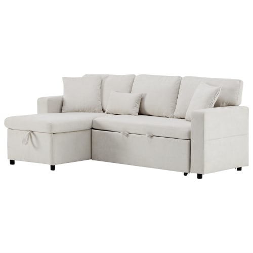 Corner Sofa Bed Corner Couch L-Shaped Sofa Bed Extendable, Bed Box And Integrated Shelf, view 12