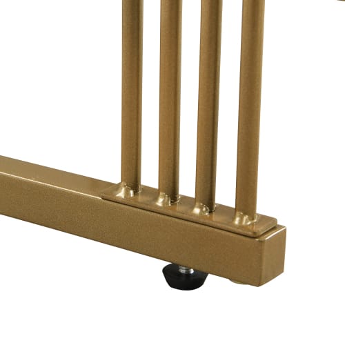 Nestable Coffee Table High Gloss Marble Exterior, Gold Accents, Side Table With Drawer. Set Of Two view 12
