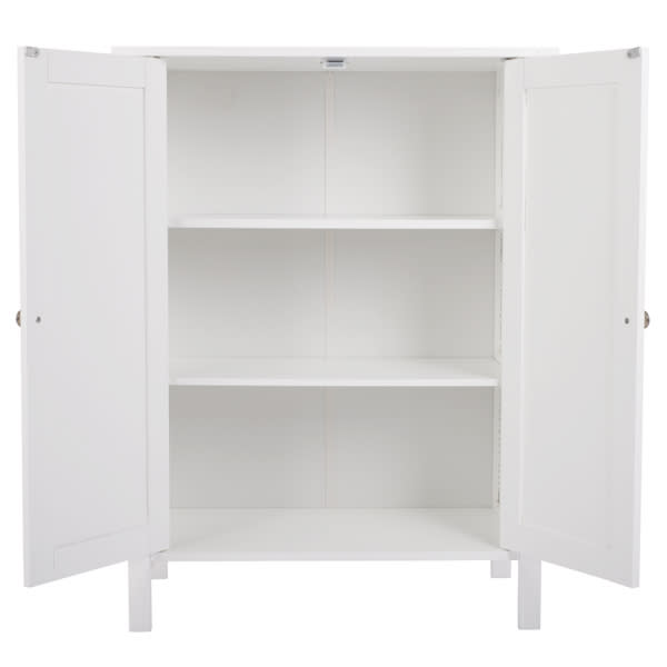 White Double Door Bathroom Cabinet view 9