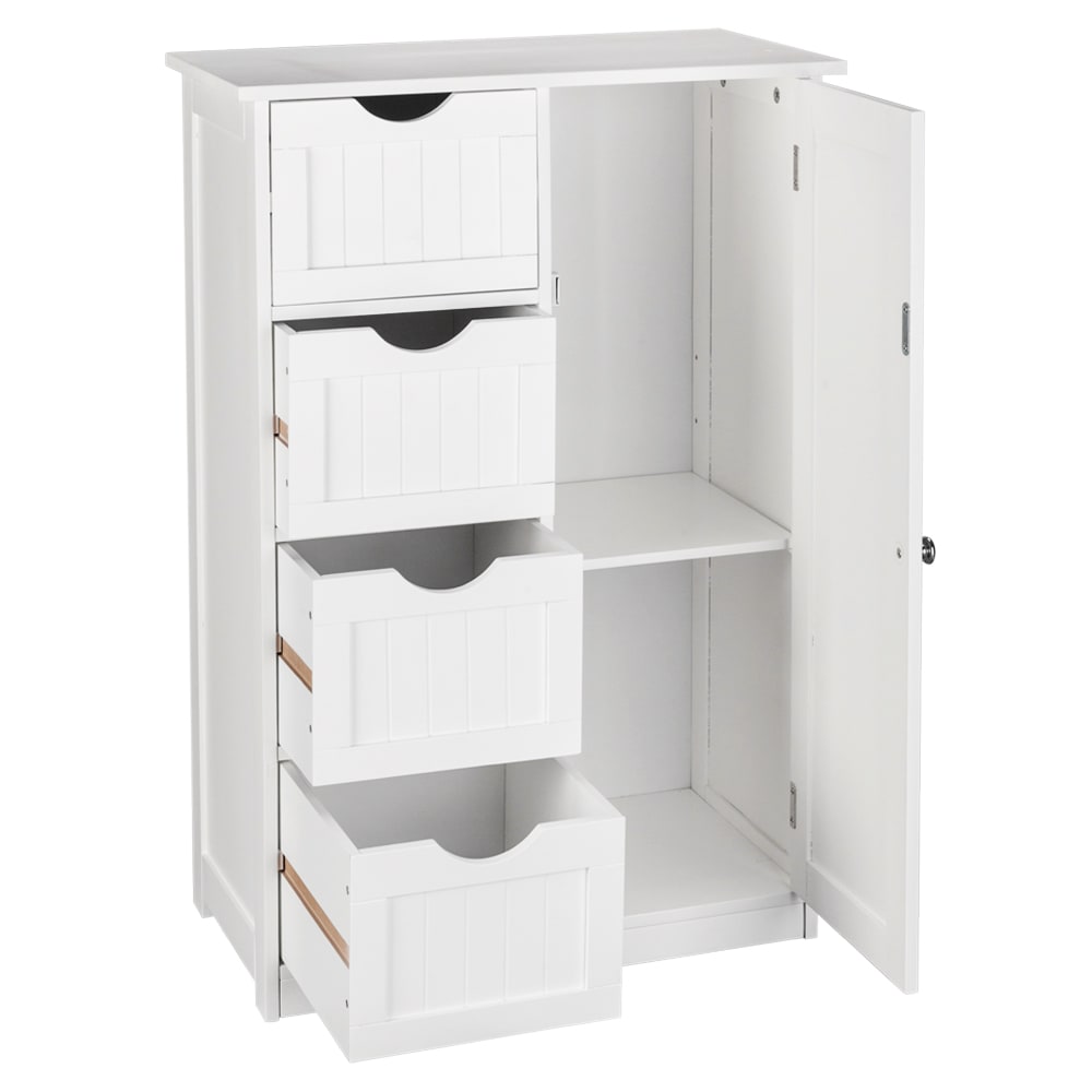 Four Drawer Single Door Bathroom Storage Cabinet view 12