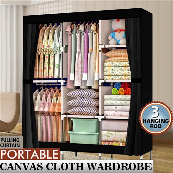 4-layer 8-grid Non-woven Fabric Wardrobe view 3