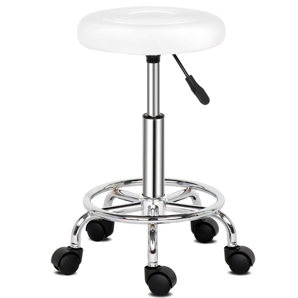 White Technician Bench With Circular Patterned Cushion view 6