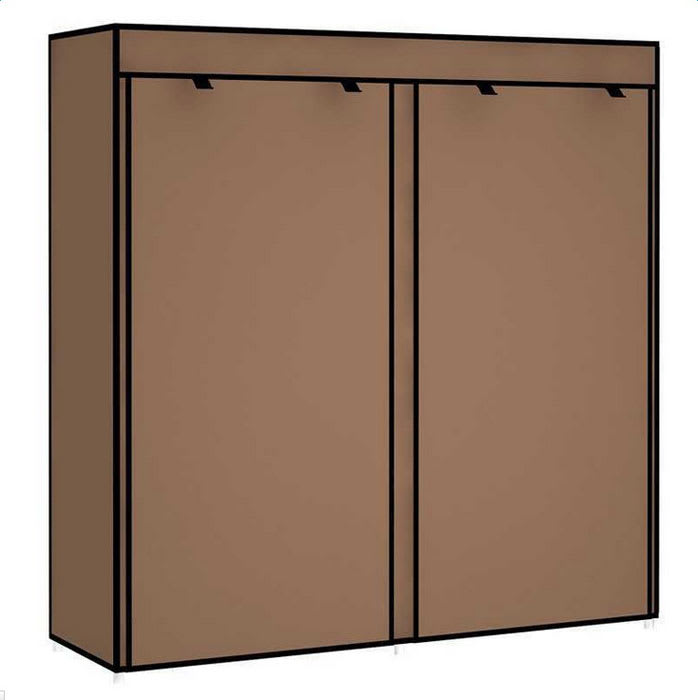 Double Row 9-grid Non-woven Shoe Cabinet Boots In Coffee Color view 5