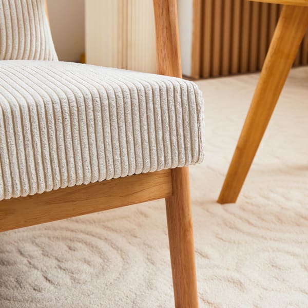 Mid-Century Modern Armchair Upholstered With Pillows And Solid Wood Frame view 11