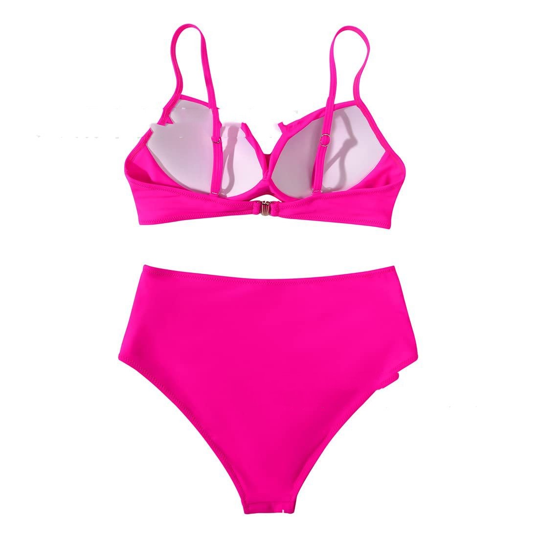 Printed Two-piece Push-up Bikini High Waist Swimsuit view 6