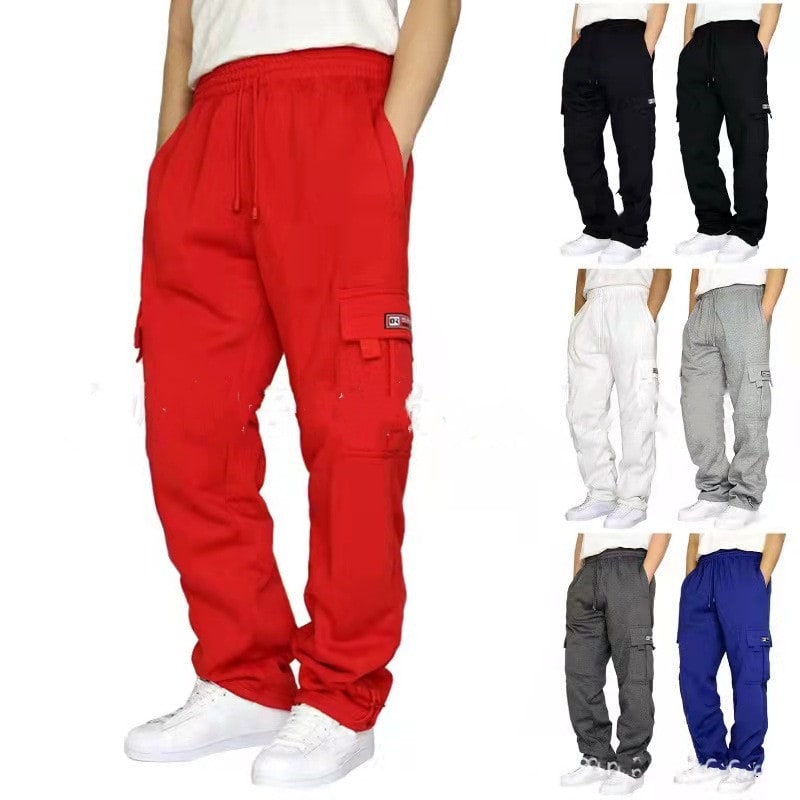Men Pants Sweatpants Stretch Elastic Waist Jogger Sports Pants Drawstring Trousers Fashion Mens Clothing view 6