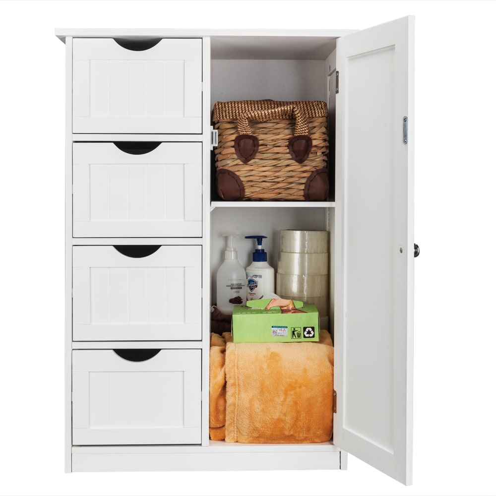 Four Drawer Single Door Bathroom Storage Cabinet view 8