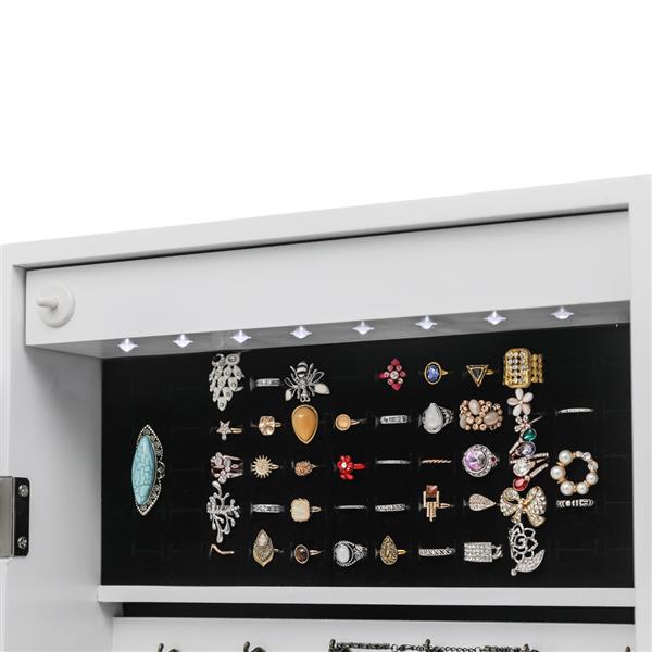 Non Full Mirror Wooden Wall Mounted Jewelry Storage Mirror Cabinet view 3