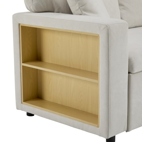 Corner Sofa Bed Corner Couch L-Shaped Sofa Bed Extendable, Bed Box And Integrated Shelf, view 11