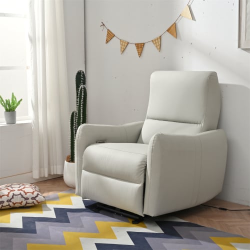 Wall Hugger Recliner,Power Recliner Chair,Electric Recliner For Living Room,PU Leather Reclining Armchair For Small Space,Reclining Sofa For Bedroom Apartment RV,with USB Port view 21