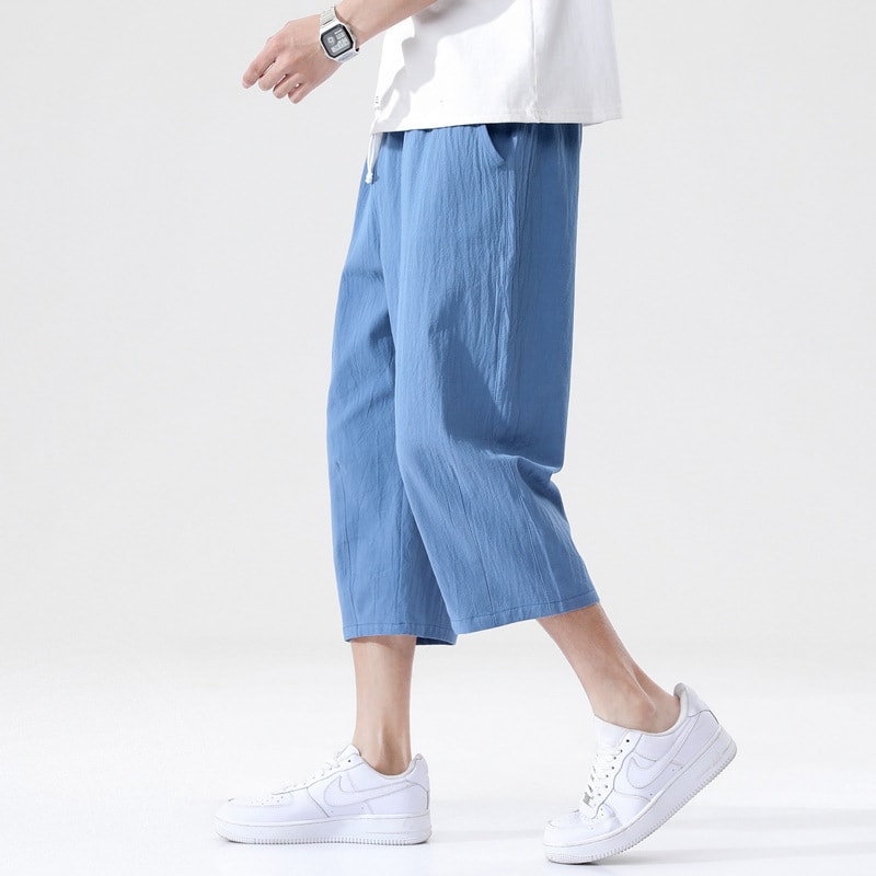 Loose Men's Korean-style Plus Size Cotton And Linen view 4