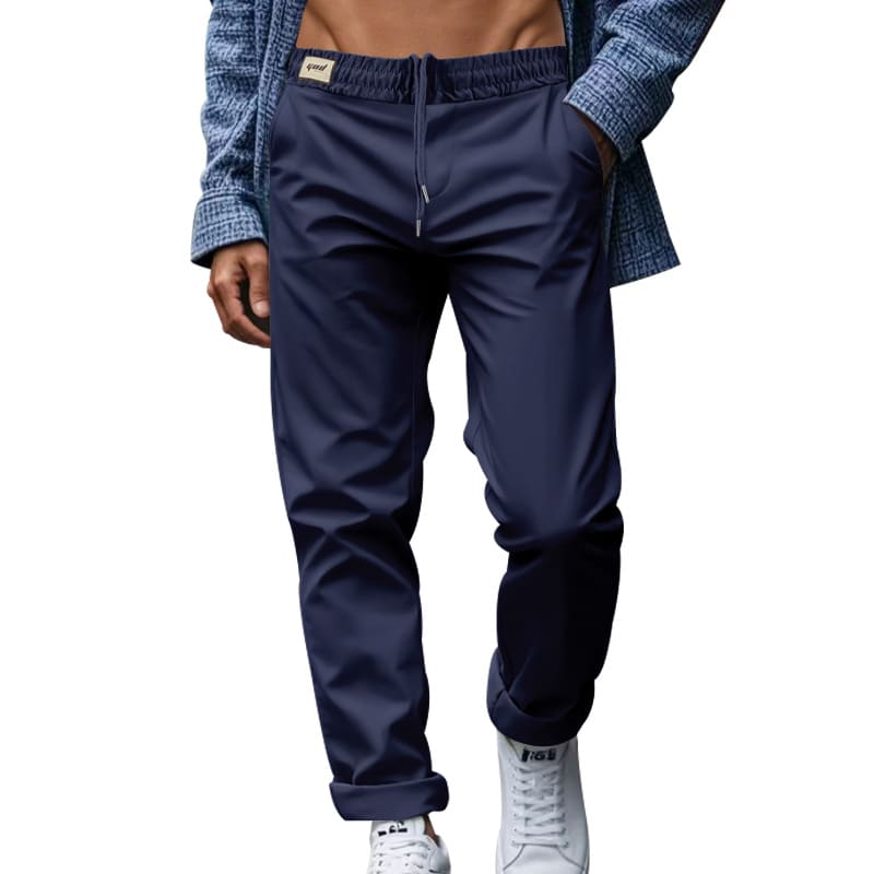 Men's Trousers With Pockets Casual Loose Comfortable Quick-drying Waist-tied Pants view 8