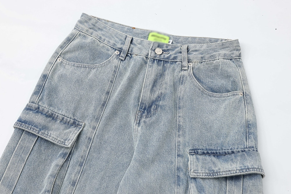 Multi-Pocket Workwear Jeans For Men And Women view 2
