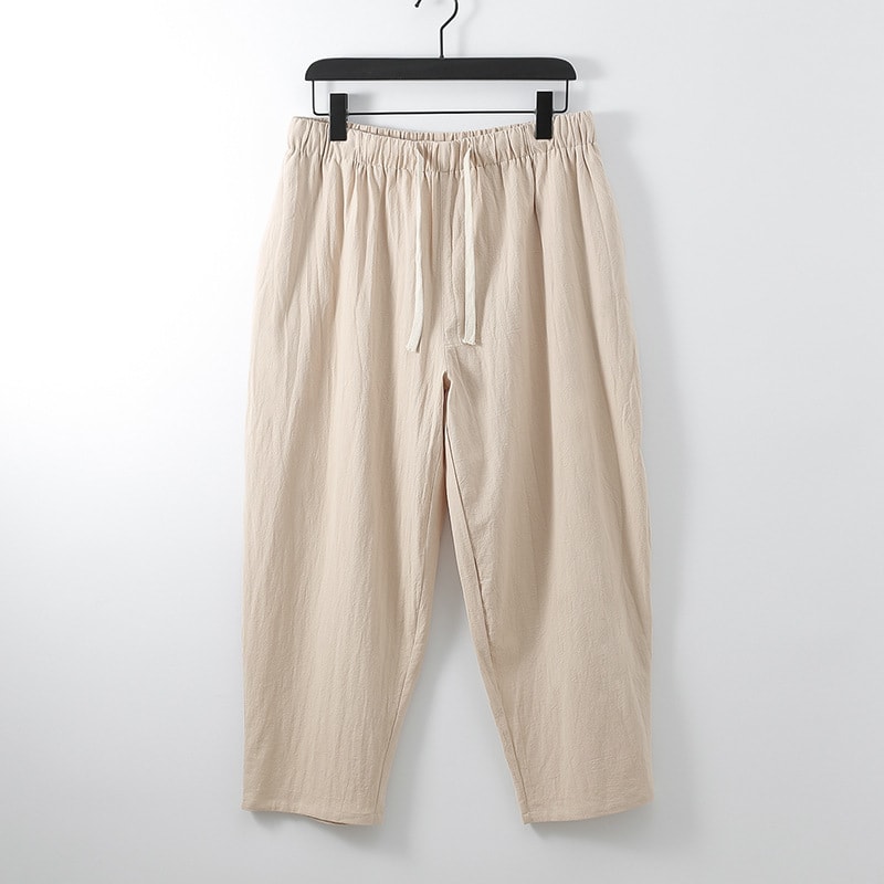 Loose Linen Ankle-length Pants For Men view 2