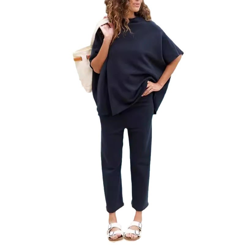 Casual Dolman Sleeve Pullover Wide Leg Pants Suit view 12