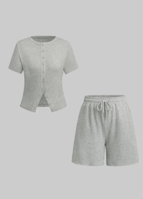 Women's Sexy Slim-fit Short Sleeve Blouse And Pants view 4