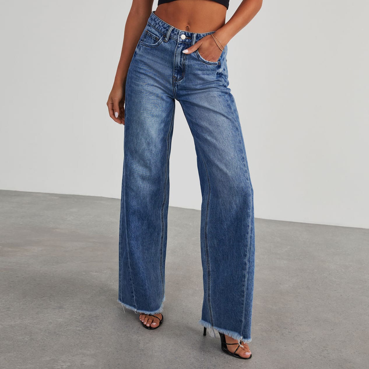 Loose Casual Straight-leg Wide Leg Mop Pants Women view 6