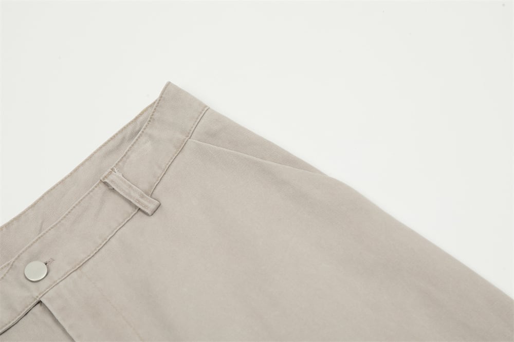 Design Pleated Loose Straight Trousers Men's Overalls view 10