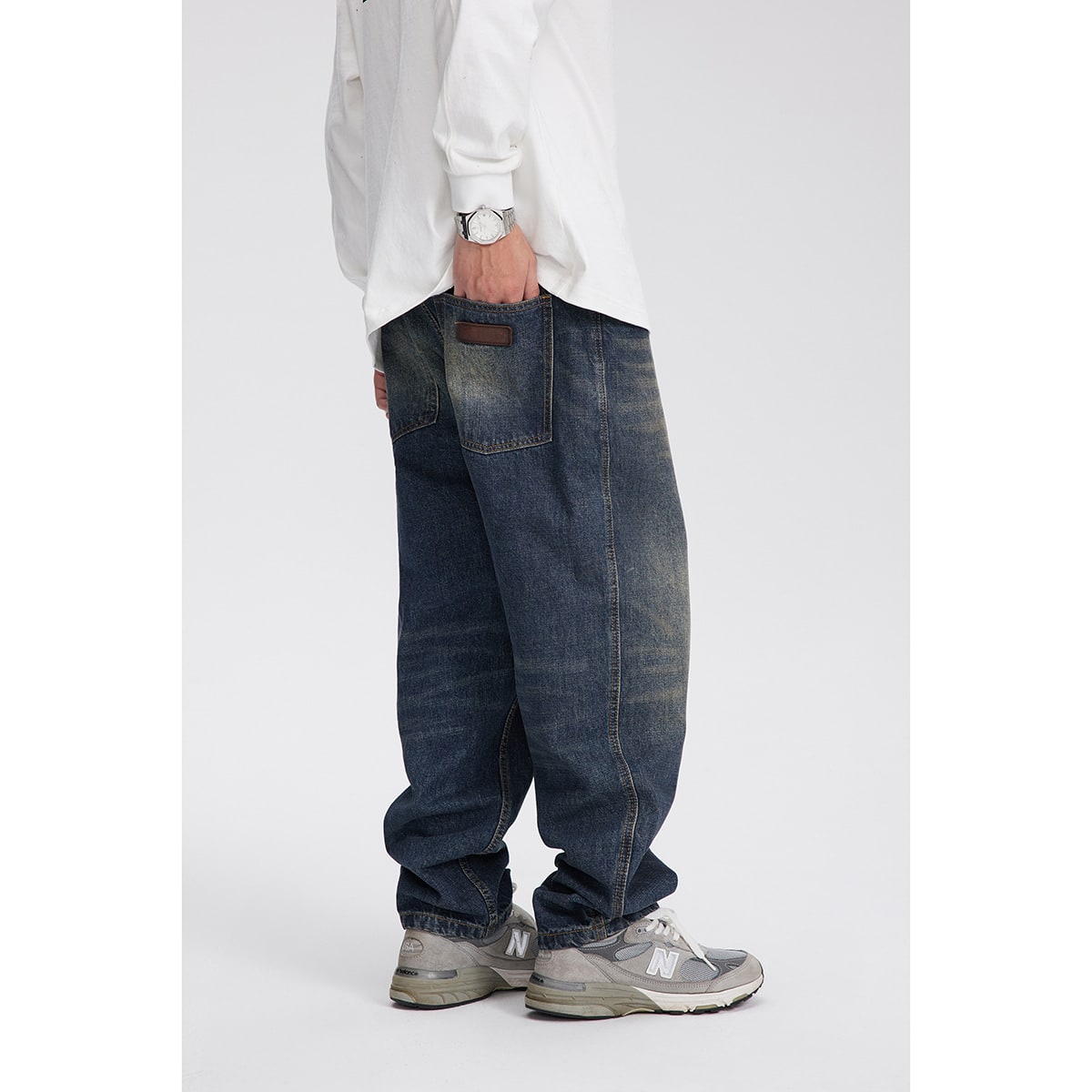 All-match Loose Straight Jeans For Men view 3