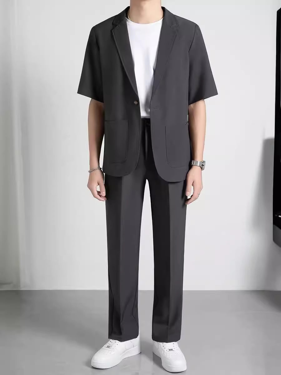 Fashionable All-matching Handsome Half Sleeve Small Suit Suit view 11