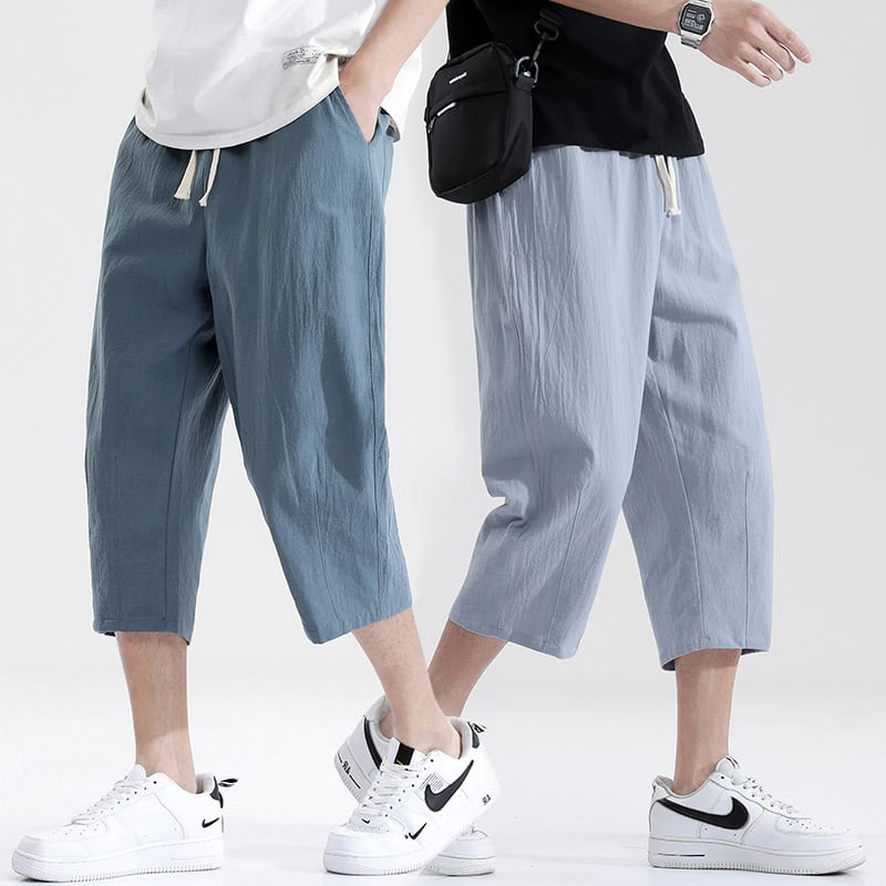 Loose Men's Korean-style Plus Size Cotton And Linen view 9