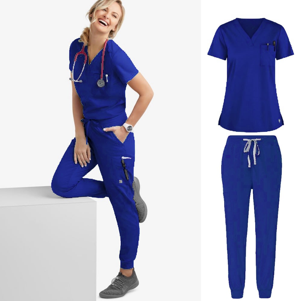 Hand Washing Split Suit Short Sleeve Hand-brushing Suit Beauty Pet Stomatologist Nurse Overalls view 15