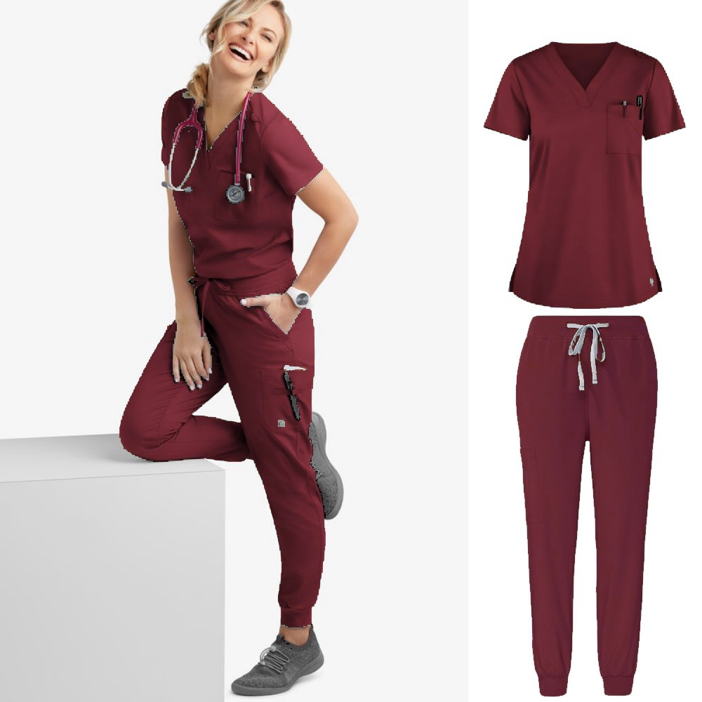 Hand Washing Split Suit Short Sleeve Hand-brushing Suit Beauty Pet Stomatologist Nurse Overalls view 17