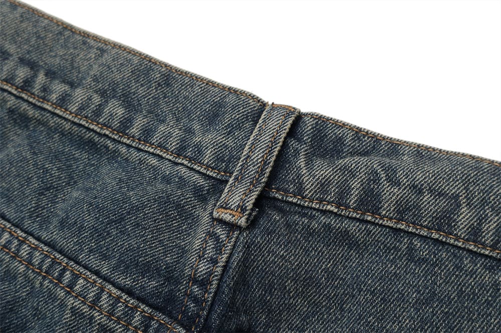 Washed And Worn Raw Hem Jeans view 10
