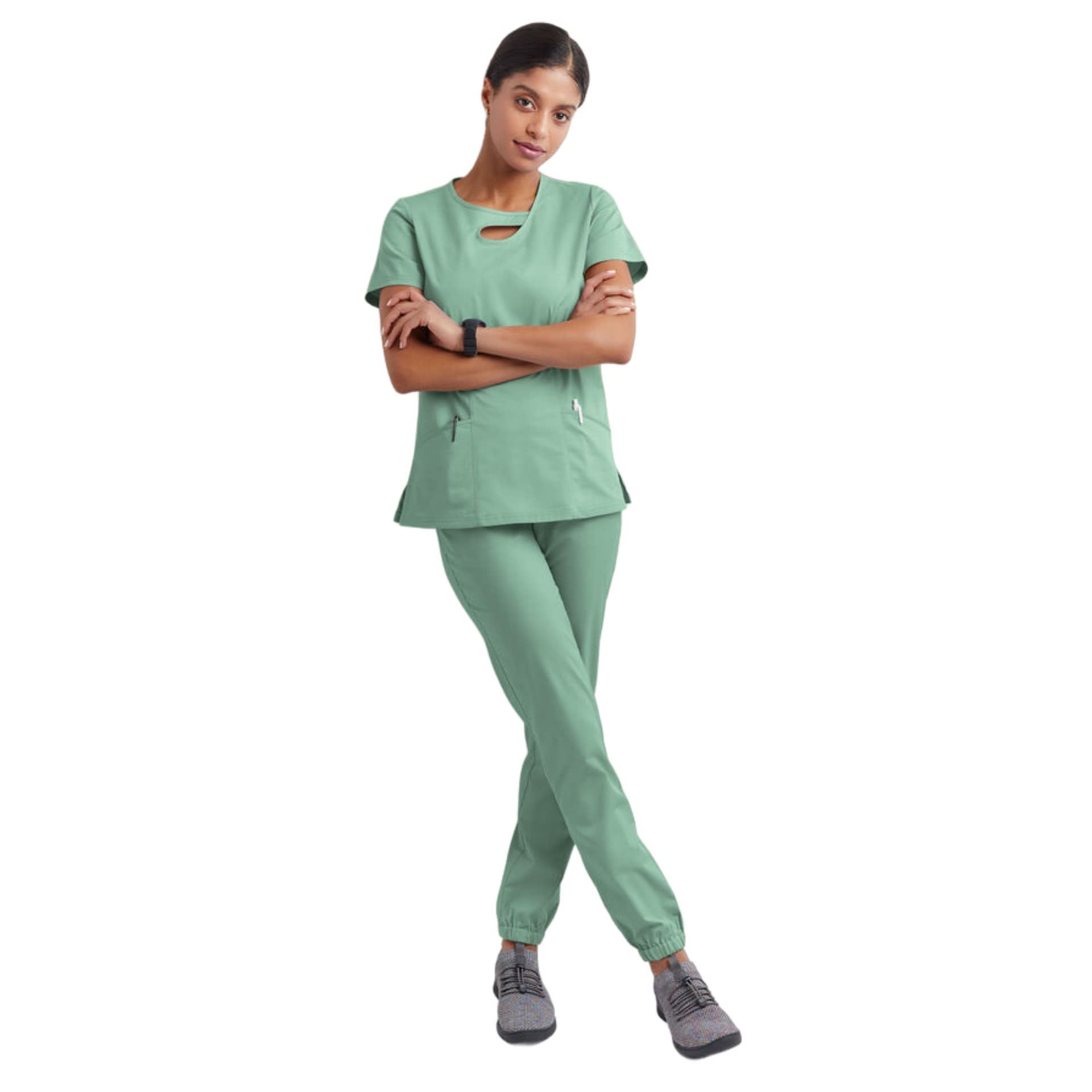Short Sleeve Hollow Work Clothes Hospital Operating Room Hand-washing Clothes Suit view 9