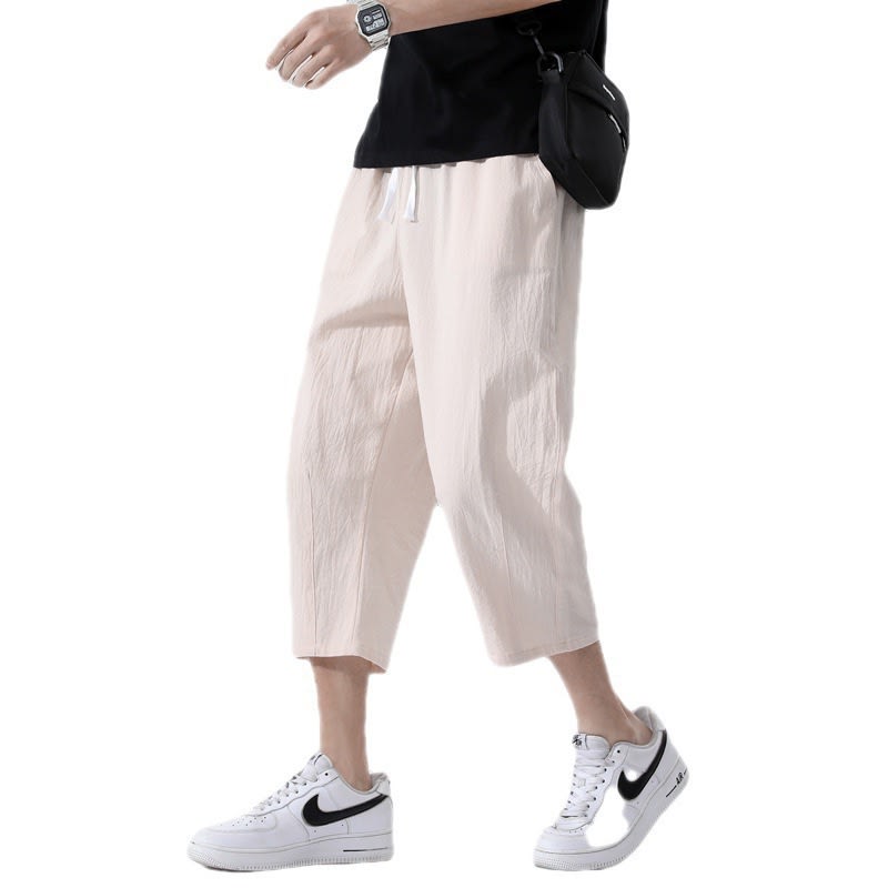 Loose Men's Korean-style Plus Size Cotton And Linen view 11