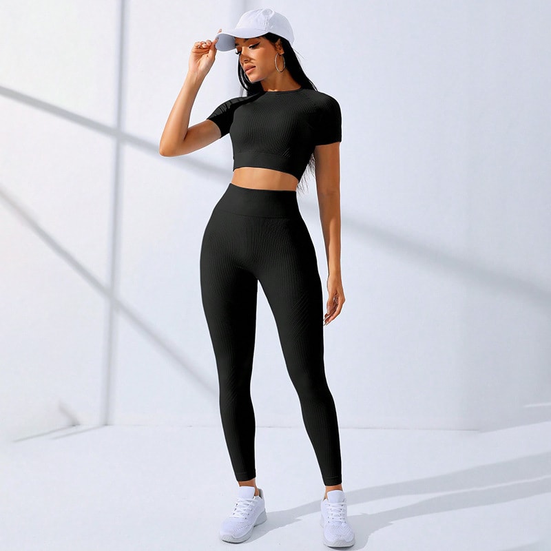 Yoga Clothes Suit Sports High Waist Workout Clothes view 2
