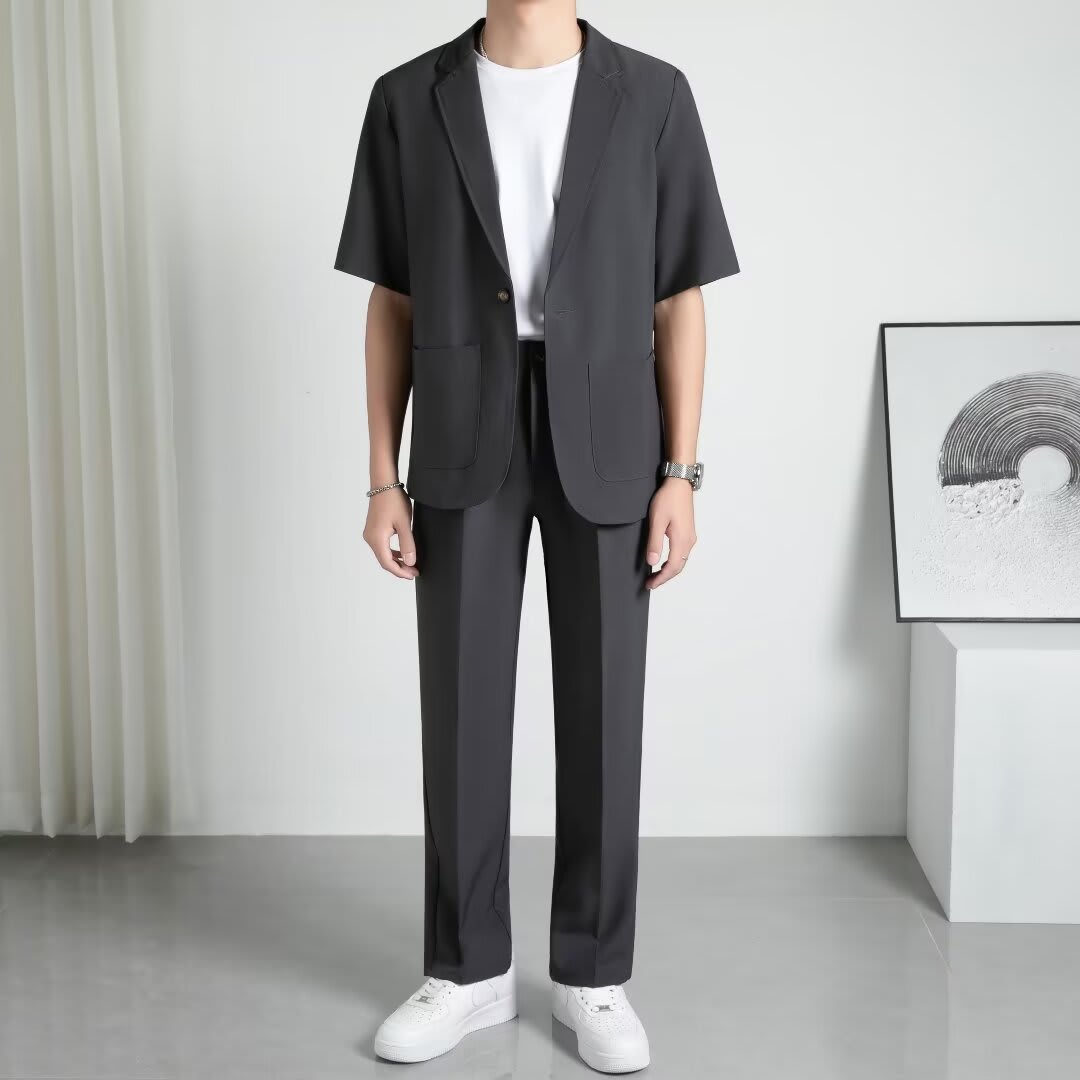 Fashionable All-matching Handsome Half Sleeve Small Suit Suit view 4