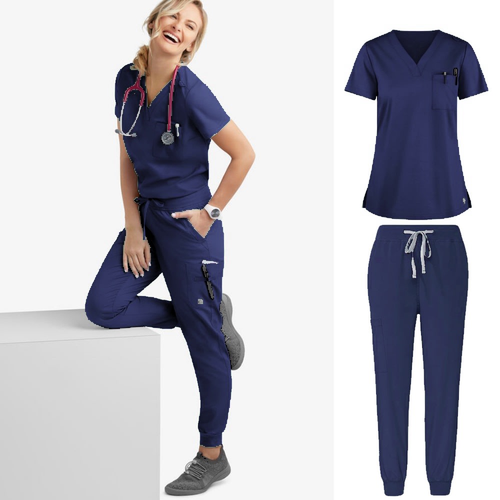 Hand Washing Split Suit Short Sleeve Hand-brushing Suit Beauty Pet Stomatologist Nurse Overalls view 7