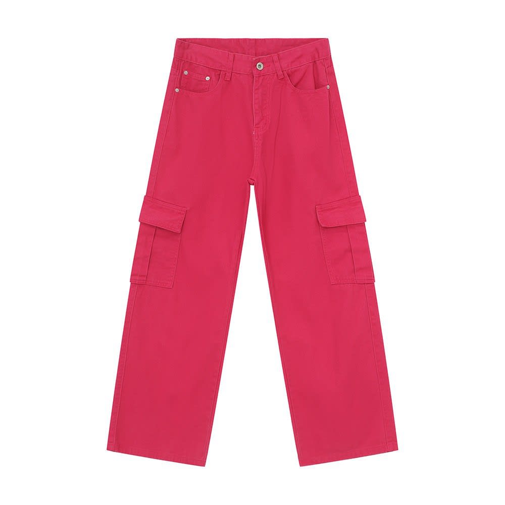Men's Solid Color Basic Loose Casual Straight-leg Denim Trousers view 2