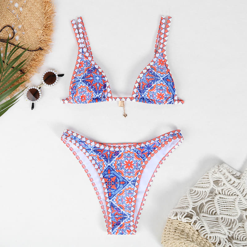 Women's Printed Split Casual All-match Bikini Suit view 6