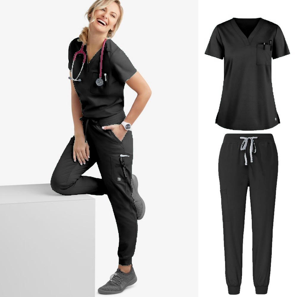 Hand Washing Split Suit Short Sleeve Hand-brushing Suit Beauty Pet Stomatologist Nurse Overalls view 9