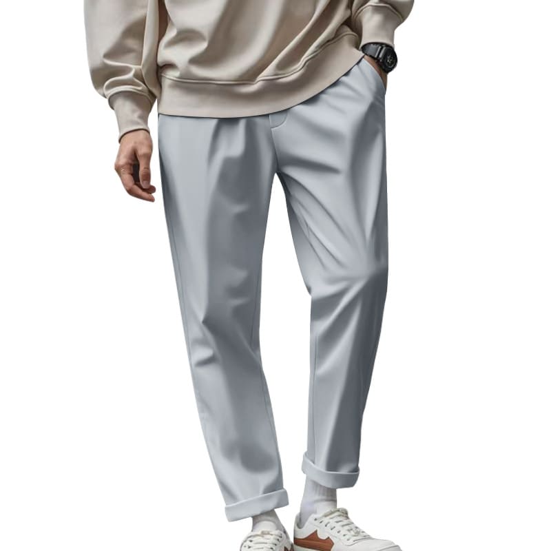 Men's Trousers With Pockets Casual Loose Comfortable Quick-drying Waist-tied Pants view 4