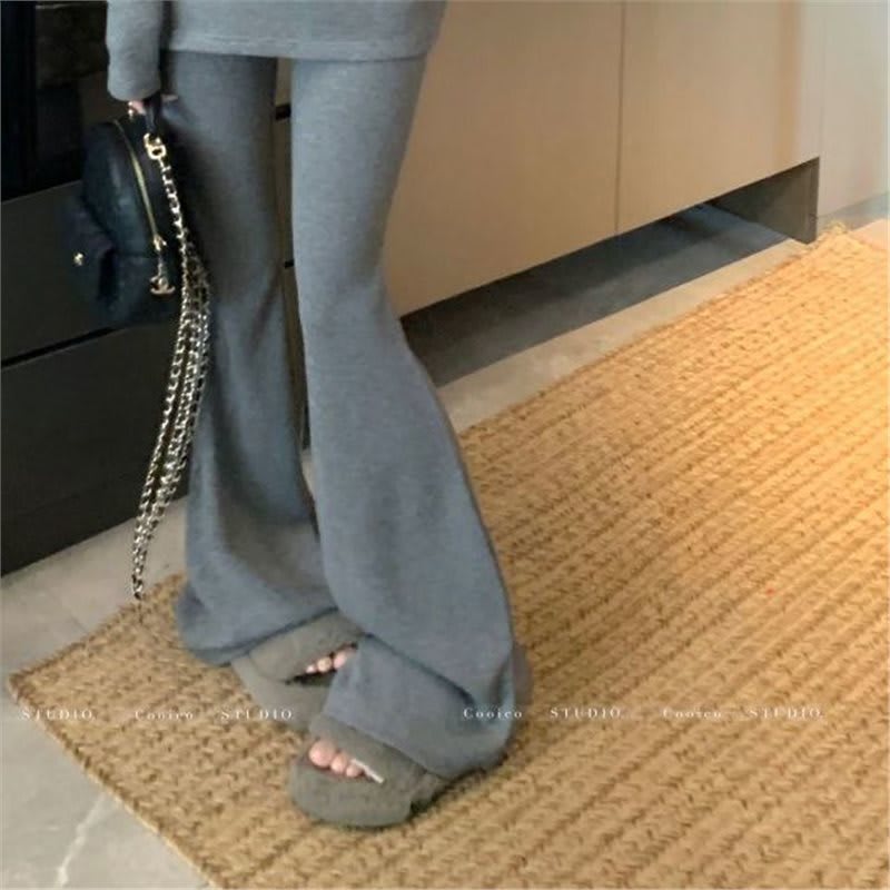 Women's Solid Color Casual Top And Trousers view 12