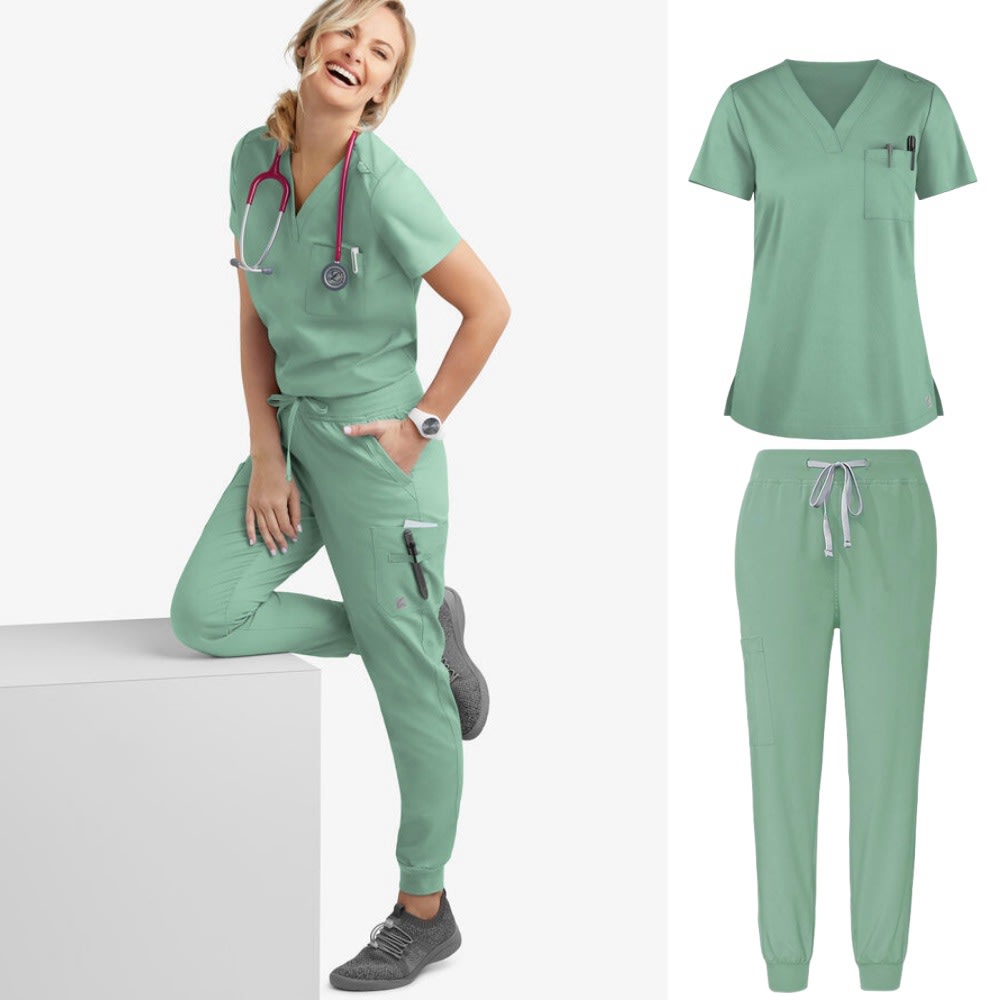 Hand Washing Split Suit Short Sleeve Hand-brushing Suit Beauty Pet Stomatologist Nurse Overalls view 12