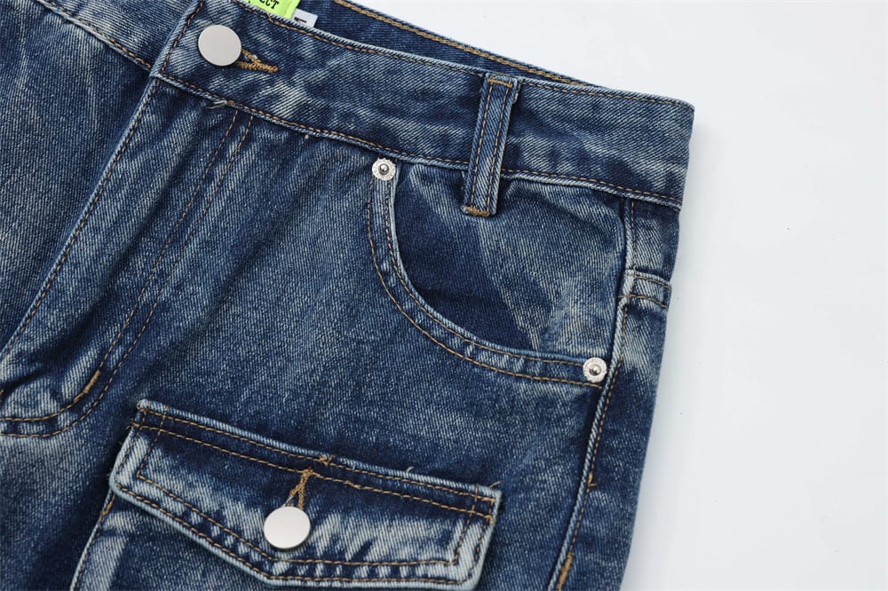 Multi-Pocket Workwear Jeans For Men And Women view 14