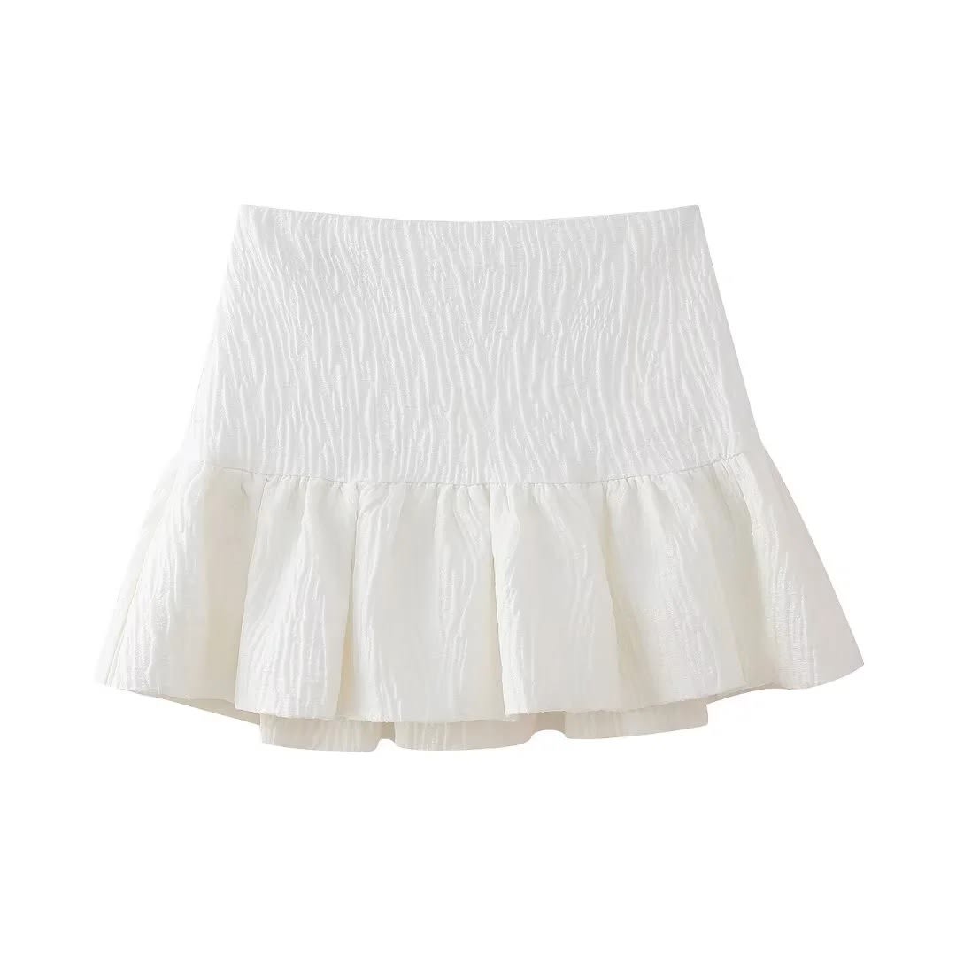 Bright Effect Fabric Suit Jacket Fluffy Skirt view 9