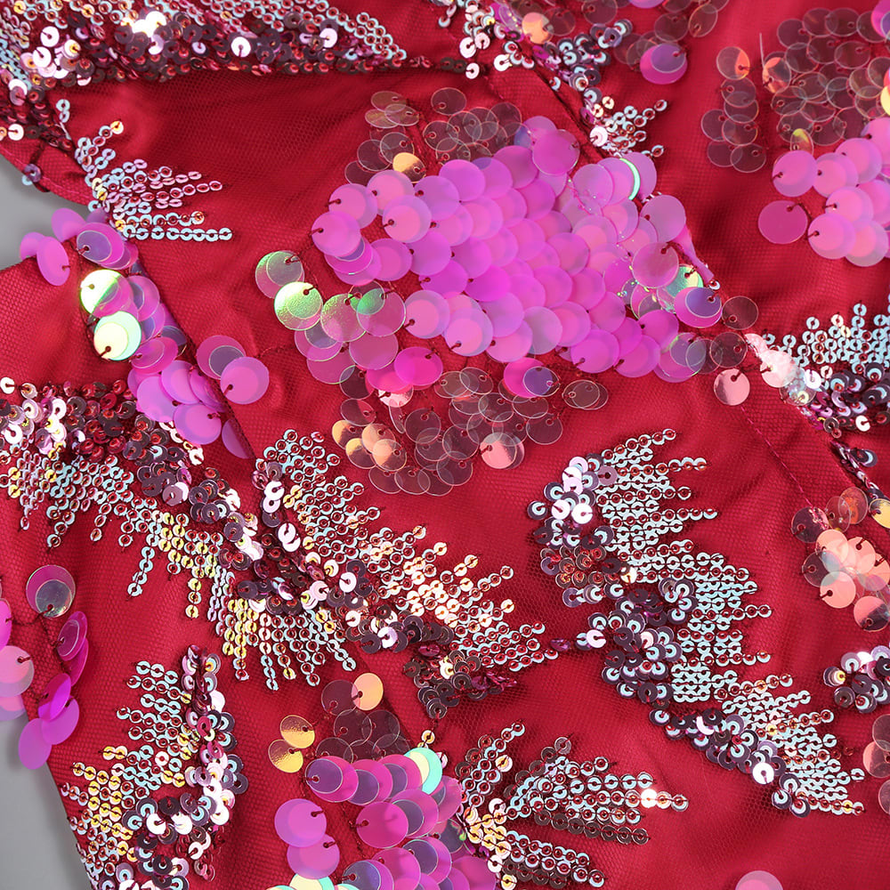 Sequined Backless Mid-length Suit Jacket view 6