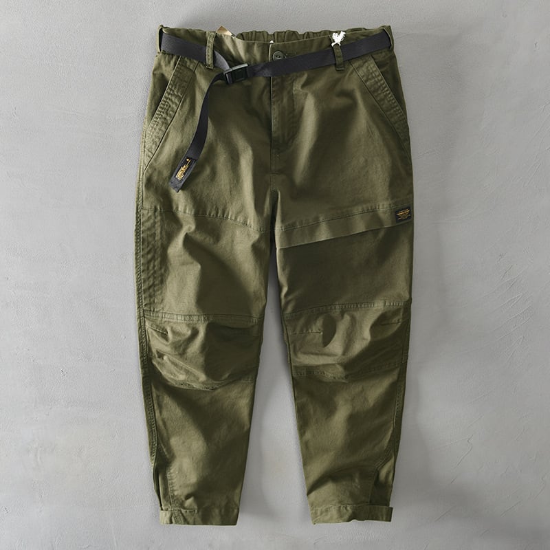 Men's Solid Color Elastic Casual Japanese Overalls view 6