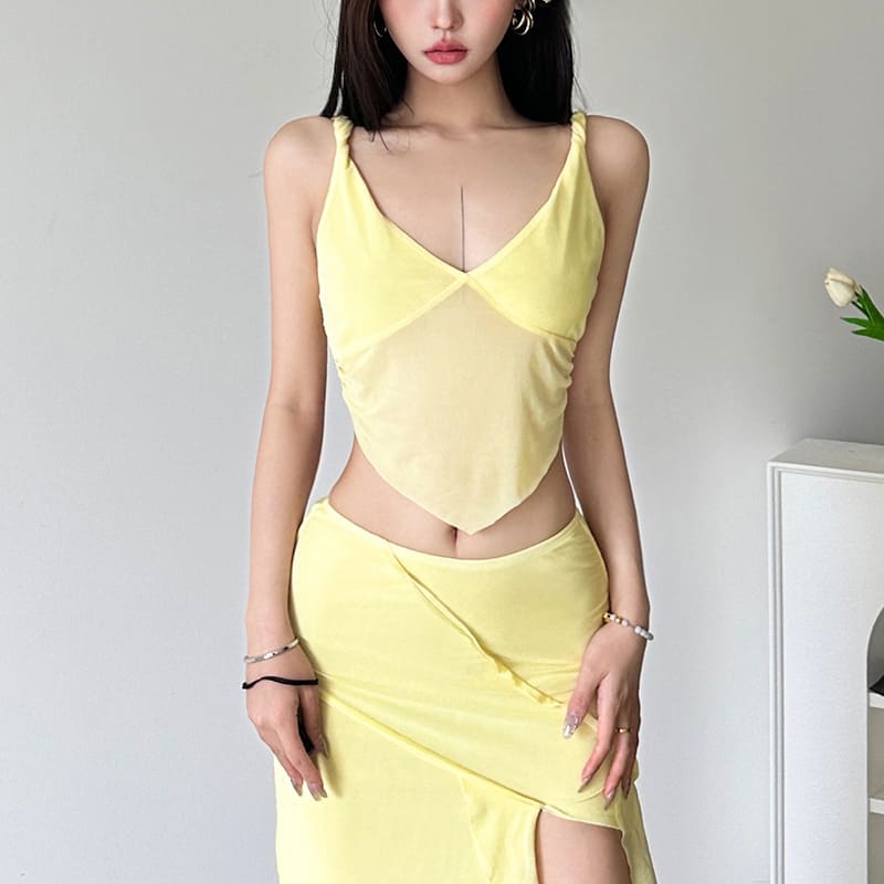 Fashion All-match Wave Slit Skirt Suit Women view 10