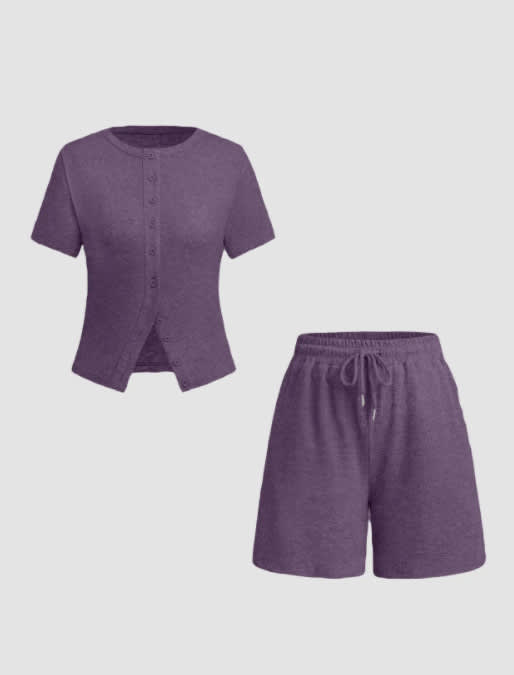 Women's Sexy Slim-fit Short Sleeve Blouse And Pants view 5